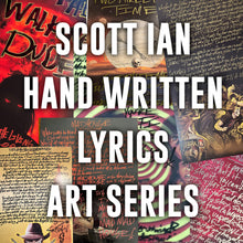 Load image into Gallery viewer, Scott Ian Custom Hand Written Lyrics ART SERIES