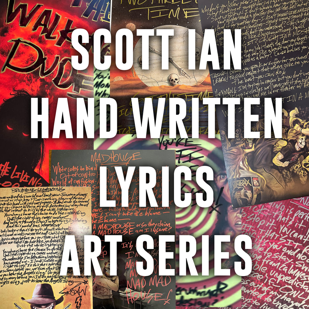 Scott Ian Custom Hand Written Lyrics ART SERIES
